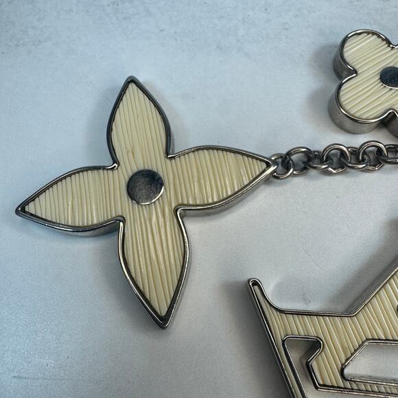 Louis Vuitton Fleur d'Epi Keychain Bag Charm Resin/Brass Key Holder Monogram LV - Picture 6 of 9